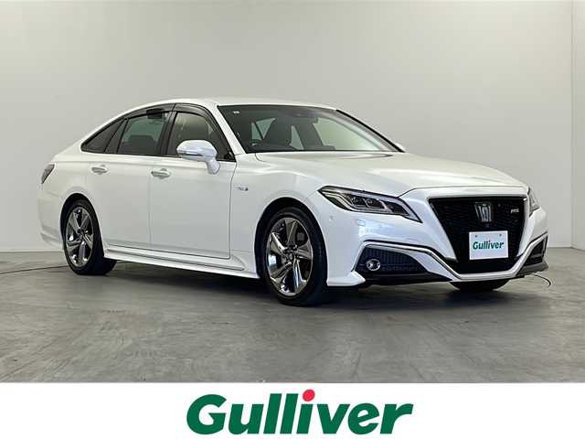 トヨタ クラウン ハイブリッド RS アドバンス 栃木県 2019(平31)年 3.1万km ホワイトパールクリスタルシャイン 純正ナビ/（BT/フルセグ/CD/DVD/AM/FM/ミラーリング）/衝突軽減システム/クリアランナソー/ブラインドスポットモニター/車線逸脱抑制機能/レーダークルーズコントロール/パーキングアシスト/横滑り防止/インテリルームミラー/全周囲カメラ/前席シートヒーター/前席パワーシート/ステアリングヒーター/MTモード付AT/前後ドライブレコーダー/ETC2.0/電動格納ミラー/純正アルミホイール/純正フロアマット/プッシュスタート/スマートキー/スペアキー