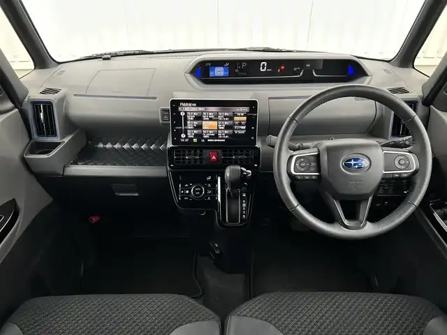 スバル シフォン カスタムRS スマートアシスト 群馬県 2019(令1)年 0.9万km ブラックマイカメタリック/シャイニングホワイトパール 純正ナビ（FM/AM/TV/BT/CD）/スマートアシスト/・衝突警報機能/・衝突回避支援ブレーキ機能/・ブレーキ制御付き誤発進抑制機能/・先行車発進お知らせ機能/・標識認証機能/・全車速追従機能付ACC/・レーンキープコントロール/・ハイビームアシスト/スマートパノラマパーキングアシスト/両側パワースライドドア/純正ドライブレコーダー/バックカメラ/スペアキー/横滑り防止装置/ETC/ステアリングスイッチ/革巻きステアリング/オートライト