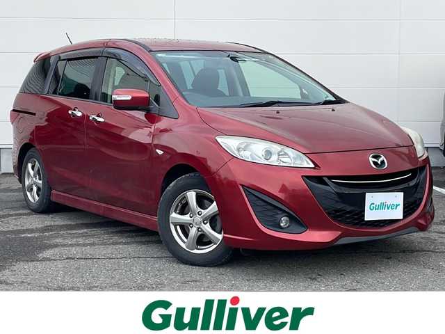 マツダ プレマシー 20S スカイアクティブ Lパック 岩手県 2013(平25)年 14.1万km ジールレッドマイカ 純正ナビ バックC フルセグ 両側電動スライド Bluetooth再生 パドルシフト クルーズコントロール オートHIDライト フォグランプ ステアリングスイッチ スマートキー