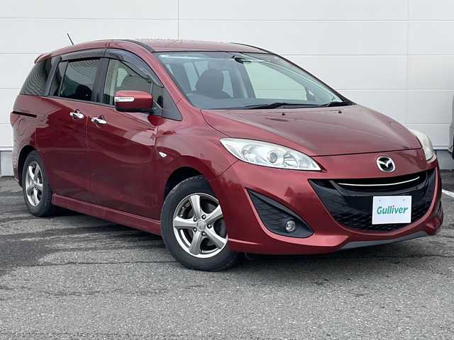 マツダ プレマシー 20S スカイアクティブ Lパック 岩手県 2013(平25)年 14.1万km ジールレッドマイカ 純正ナビ バックC フルセグ 両側電動スライド Bluetooth再生 パドルシフト クルーズコントロール オートHIDライト フォグランプ ステアリングスイッチ スマートキー