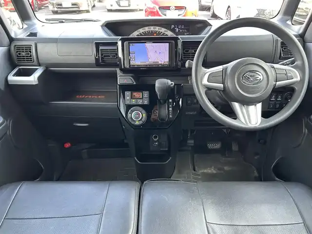 ダイハツ ウェイク L レジャーエディション SA Ⅱ 島根県 2017(平29)年 9万km ブラックマイカメタリック 登録時走行距離　89723km/ワンオーナー/取扱説明書/保証書/４WD/社外ナビ（NR-MZ007）/（Bluetooth/AM/FM/CD/DVD)/フルセグテレビ/両側パワースライドドア/アイドリングストップ/スマートキー/スペアキー/オートライト/フォグランプ/純正フロアマット/シートヒーター（D席）/コーナーセンサー/横滑り防止装置/車線逸脱警報/衝突軽減システム