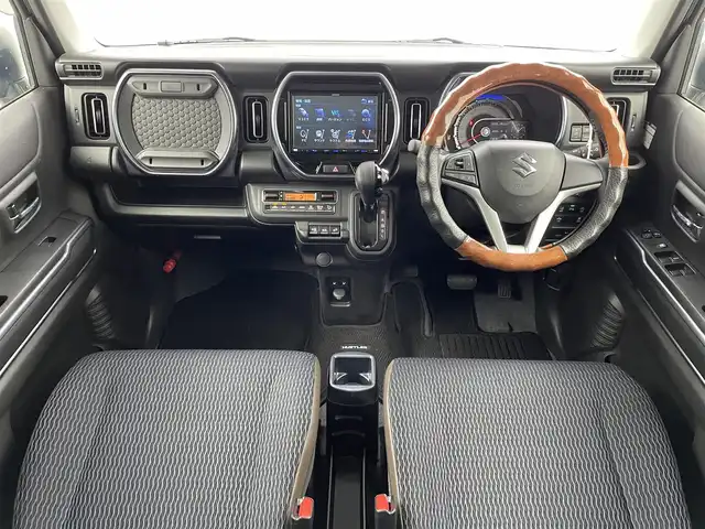 スズキ ハスラー Jスタイル 福井県 2021(令3)年 1.3万km オフブルーメタリック/ガンメタリック2トーンルーフ ４WD/ディラーオプション８インチナビ【SKX-S805】/CD/DVD/フルセグTV/Bluetooth/AM/FM/衝突軽減ブレーキ/ドライブレコーダー（前後）/ビルトインETC/オートライト /LED/フォグランプ/シートヒーター /ウィンカー/電動格納式ミラー/ルーフレール/コーナーセンサー/純正１５インチアルミ/純正フロアマット
