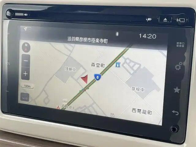 スズキ ラパン X 滋賀県 2017(平29)年 5.5万km フレンチミントパールメタリック 純正ナビ/(Bluetooth/フルセグ/CD/DVD)/衝突軽減ブレーキ/アラウンドビューモニター/アイドリングストップ/D席シートヒーター/ビルトインETC/ドアバイザー/純正ドライブレコーダー/スペアキー/USB