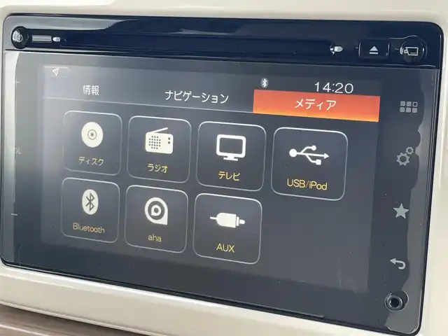 スズキ ラパン X 滋賀県 2017(平29)年 5.5万km フレンチミントパールメタリック 純正ナビ/(Bluetooth/フルセグ/CD/DVD)/衝突軽減ブレーキ/アラウンドビューモニター/アイドリングストップ/D席シートヒーター/ビルトインETC/ドアバイザー/純正ドライブレコーダー/スペアキー/USB