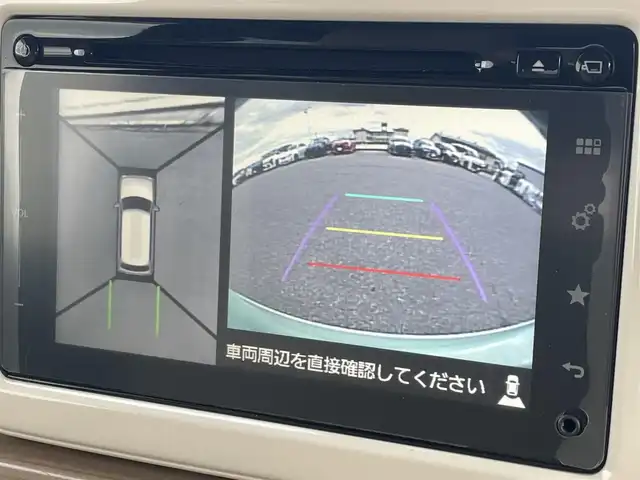 スズキ ラパン X 滋賀県 2017(平29)年 5.5万km フレンチミントパールメタリック 純正ナビ/(Bluetooth/フルセグ/CD/DVD)/衝突軽減ブレーキ/アラウンドビューモニター/アイドリングストップ/D席シートヒーター/ビルトインETC/ドアバイザー/純正ドライブレコーダー/スペアキー/USB