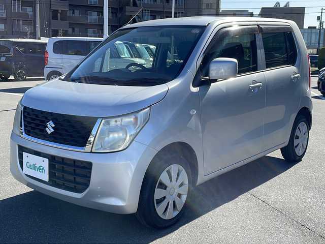 スズキ ワゴンＲ FX 長野県 2015(平27)年 6.9万km シルキーシルバーメタリック 4WD/純正オーディオ/FM・AM・CD/スタッドレスタイヤ車載/運転席シートヒーター/アイドリングストップ/ハロゲンヘッドライト/オートエアコン/ドアバイザー/リモコンキー/ETC/Wエアバッグ/取扱説明書