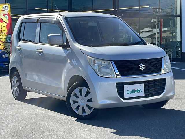 スズキ ワゴンＲ FX 長野県 2015(平27)年 6.9万km シルキーシルバーメタリック 4WD/純正オーディオ/FM・AM・CD/スタッドレスタイヤ車載/運転席シートヒーター/アイドリングストップ/ハロゲンヘッドライト/オートエアコン/ドアバイザー/リモコンキー/ETC/Wエアバッグ/取扱説明書