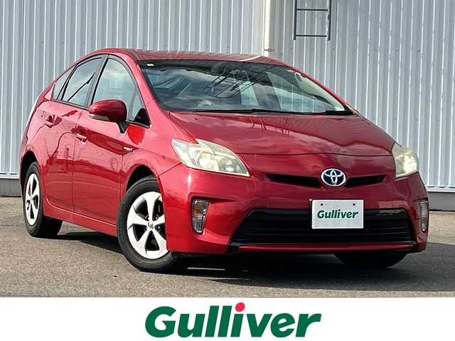 トヨタ プリウス S 愛媛県 2012(平24)年 11.2万km レッドマイカメタリック 純正ナビ/Bluetooth/CD/DVD/フルセグ/スマートキー/スペアキー/プッシュスタート/ドライブレコーダー前後/オートライト/純正フロアマット/保証書/取扱説明書