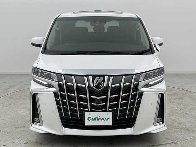 トヨタ アルファード S Cパッケージ 宮城県 2019(平31)年 3.5万km ホワイトパールクリスタルシャイン ツインムーンルーフ/トヨタセーフティーセンス/・プリクラッシュセーフティーシステム/・アダプティブハイビームシステム/・レーントレーシングアシスト/・ロードサインアシスト/・レーダークルーズコントロール/・クリアランスソナー/ブラインドスポットモニター/ALPINE製フリップダウンモニター/デジタルインナーミラー/前席シートヒーター/前席シートベンチレーション/前席パワーシート/シートメモリー/ALPINE製11インチナビ/（BT.CD.DVD.AM.FM.SD）/バックカメラ/フルセグテレビ/両側パワースライドドア/電動リアゲート/電動パーキングブレーキ/AUTOHOLD/ETC/ステアリングヒーター/ウッドコンビステアリング/ステアリングスイッチ/プッシュスタート/スマートキー/合皮シート/3列シート/オットマン/ロールサンシェード/社外フロアマット/純正ドアバイザー/純正18インチアルミホイール/3眼LEDヘッドライト/LEDフォグランプ/nanoeエアコン/横滑り防止機能