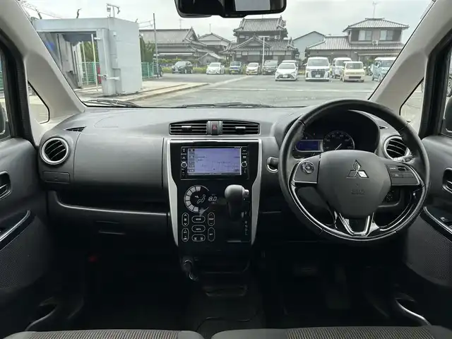 三菱 ｅＫカスタム T　セーフティPKG 熊本県 2018(平30)年 4万km アメジストブラック ワンオーナー/純正ナビ/・AM/FM/CD/DVD/SD/iPod/USB/AUX/BT/・フルセグTV/社外ドライブレコーダー/・前方/車内/横滑り防止機能/レーンキープアシスト/衝突被害軽減システム/オートマチックハイビーム/クルーズコントロール/前後コーナーセンサー/アイドリングストップ/全周囲カメラ/・バック/サイド/ETC/オートライト/・フォグランプ/・HIDライト/革巻きステアリング/・ステアリングリモコン/D席シートヒーター/電動格納ミラー/・ウィンカーミラー/ドアバイザー/純正フロアマット/純正アルミホイール/スマートキー