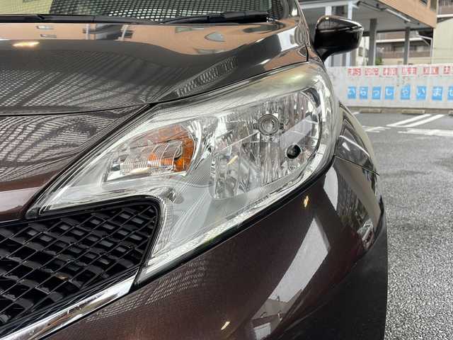日産 ノート X 大阪府 2016(平28)年 1.9万km インペリアルアンバーP ワンオーナー/純正メモリーナビ/フルセグTV/DVD再生/Bluetoothオーディーオ/バックカメラ/衝突軽減ブレーキ/車線逸脱警報/スマートキー/アイドリングストップ/ETC/ドラレコ/電動格納ミラー/スペアキー1本