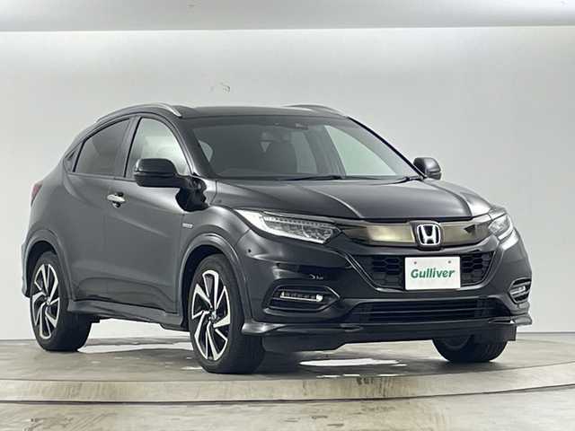 ホンダ ヴェゼル ハイブリッド RS ホンダセンシング 愛知県 2019(令1)年 4.6万km クリスタルブラックパール 純正7インチナビ/Bluetooth、フルセグTV、DVD/純正前後ドライブレコーダー/バックカメラ/ビルトインETC/ハーフレザーシート/前席シートヒーター/ルーフレール/純正アルミホイール/スマートキー/プッシュスタート