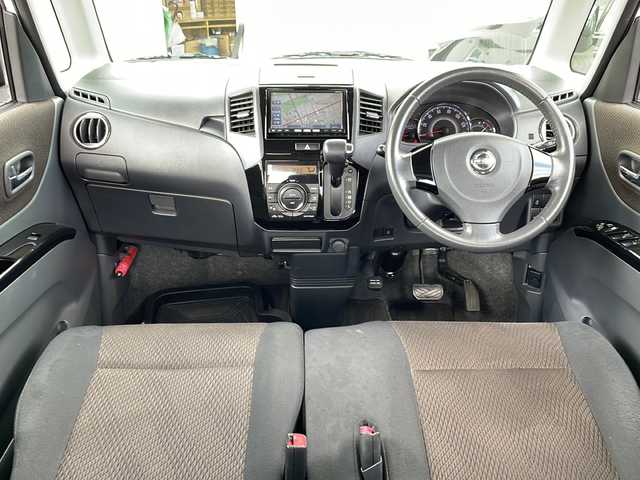 日産 ルークス ハイウェイスター ターボ 福島県 2012(平24)年 7.9万km スノーパールホワイト /４ＷＤ//ターボ//純正ＳＤナビ//ＣＤ・ＤＶＤ・ＢＴ・フルセグ//両側パワースライド//バックカメラ//ＨＩＤヘッドライト//インテリジェントキー//Ｄ席シートヒーター//ミラーヒーター//社外エンジンスターター//社外１４インチアルミ//保証書//取説//スペアキー