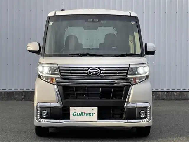 ダイハツ タント カスタム X トップED SA Ⅲ 福岡県 2017(平29)年 8.8万km パールホワイトⅢ ワンオーナー/スマートアシスト/衝突軽減/レーンキープアシスト/純正ナビ（ＮＳＺＰ－Ｗ６７Ｄ）/フルセグTV/CD/DVD/BT/SD/AM/FM/バックカメラ/パワースライドドア/シートヒーター/オートハイビーム/ＬＥＤオートライト/フォグランプ/ビルトインETC/スマートキー/プッシュスタート/ロールサンシェード/ベンチシート