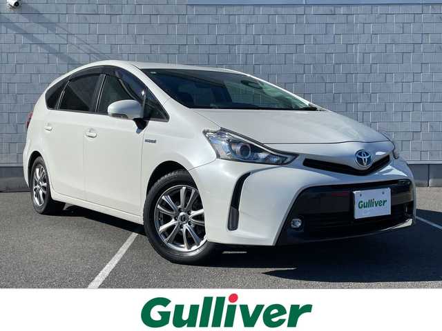 トヨタ プリウス α S 栃木県 2016(平28)年 7.5万km ホワイトパールクリスタルシャイン 純正HDDナビ/品番:NHZN-X61G/Bluetooth/TV/CD/DVD/バックカメラ/前後ドライブレコーダー/ETC/横滑り防止装置/盗難防止装置/パーキングアシスト/オートライト/LEDヘッドライト/フォグランプ/ドアバイザー/プッシュスタート/スマートキー(スペアキー有)/社外16インチアルミホイール/取扱説明書/純正ホイール・サマータイヤ積込