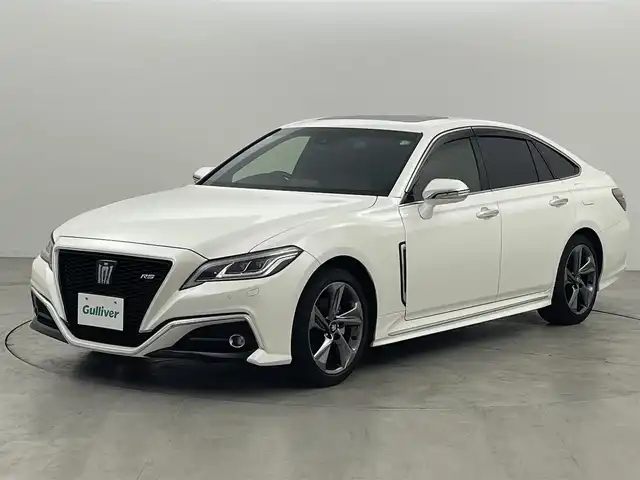 トヨタ クラウン ハイブリッド RS リミテッド 福岡県 2020(令2)年 4.9万km ホワイトパールクリスタルシャイン サンルーフ　/純正ナビ　/フルセグTV　/バックカメラ　/ＥＴＣ２．０　/前後ドライブレコーダー　/レーダー探知機　/レーダークルーズコントロール　/トヨタセーフティセンス　/コーナーセンサー　/衝突被害軽減ブレーキ　/レーンキープ　/ブラインドスポットモニター　/アクセル踏み間違い防止　/ＭＴモード付き　/パワーシート　/シートベンチレーション／ヒーター　/ステアリングヒーター　/ＬＥＤヘッドライト