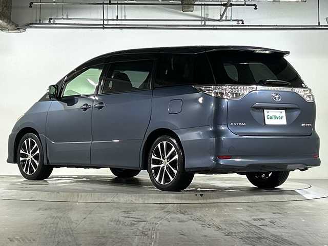 トヨタ エスティマ アエラス 広島県 2013(平25)年 6.1万km グレイッシュブルーマイカメタリック 禁煙/純正ナビ(NSZT-W62G)/・フルセグ/CD/DVD/BT/SD/バックカメラ/クルーズコントロール/両側パワースライドドア/電動格納ウィンカーミラー/ＨＩＤヘッドライト/フォグランプ/オットマン/デュアルエアコン/スマートキー/プッシュスタート/ETC/純正１８インチアルミホイール/Wエアバック