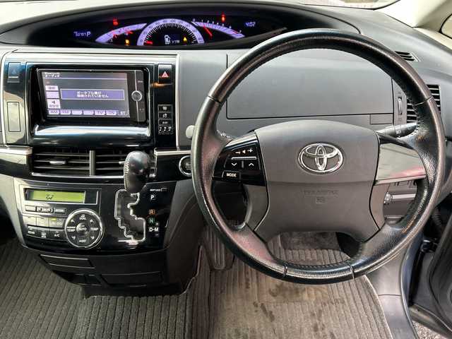 トヨタ エスティマ アエラス 広島県 2013(平25)年 6.1万km グレイッシュブルーマイカメタリック 禁煙/純正ナビ(NSZT-W62G)/・フルセグ/CD/DVD/BT/SD/バックカメラ/クルーズコントロール/両側パワースライドドア/電動格納ウィンカーミラー/ＨＩＤヘッドライト/フォグランプ/オットマン/デュアルエアコン/スマートキー/プッシュスタート/ETC/純正１８インチアルミホイール/Wエアバック