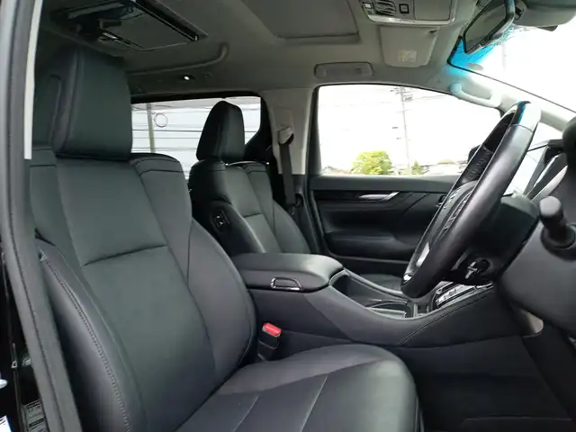 トヨタ アルファード S Cパッケージ 福井県 2019(令1)年 6.9万km ブラック サンルーフ/アルパイン10インチナビ/バックカメラ/フリップダウンモニター/両側パワースライドドア/レーダークルーズコントロール/前後コーナーセンサー/パーキングアシスト/衝突被害軽減システム/シートヒーター・エアシート/パワーシート/シートメモリー/ETC/パワーバックドア/レザーシート/ステアリングヒーター/ダブル＋サイドエアバッグ/カーテンエアバッグ/社外フロアマット/LEDヘッドライト/オートマチックハイビーム/スマートキー