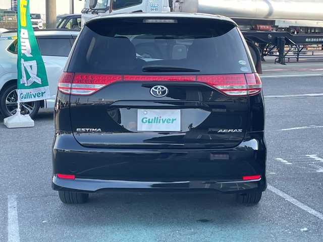 トヨタ エスティマ アエラス 愛知県 2006(平18)年 11万km ブラック /革巻きステア/ステアスイッチ/パワスラ/純正フロアマット/純正ドアバイザー/照明付きバニティミラー/HIDオートライト/フォグ/ETC/プッシュスタート/スマートキー