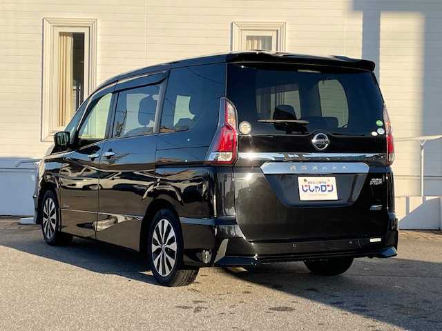 日産 セレナ ハイウェイスター G 富山県 2016(平28)年 10.8万km ダイヤモンドブラック フリップダウンモニター/純正9インチナビ/CD/DVD/TV/SD/Bluetooth/アラウンドビューモニター/プロパイロット/両側パワースライドドア/ETC/電子パーキングブレーキ/TVキャンセラー/前席シートヒーター/プッシュスタート/スマートキー/スペアキー１本/取説