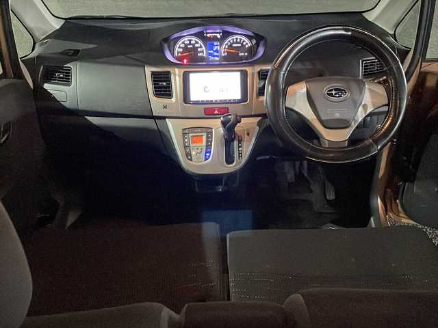 スバル ステラ カスタム R 福島県 2011(平23)年 12.5万km スパークリングオレンジメタリック メモリナビ　ＴＶ　ＥＴＣ　スペアキー　電格ミラー　純正フロアマット　純正ドアバイザー　社外１４インチＡＷ　プッシュスタート　スマートキー　ＨＩＤヘッドライト　フォグランプ　盗難防止システム　ＡＡＣ　