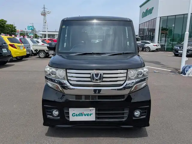 ホンダ Ｎ ＢＯＸ カスタム G Lパッケージ 福井県 2012(平24)年 13.1万km クリスタルブラックパール ４WD/純正14インチAW/キセノンヘッドライト/Fフォグ/片側パワースライドドア/バックカメラ/純正SDナビ（CD/DVD/BT/USB/iPod）/フルセグテレビ/横滑り防止装置/盗難防止装置/アイドリングストップ/純正フロアマット/スマートキー/ダブルエアバッグ