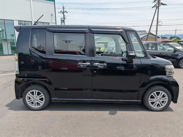 ホンダ Ｎ ＢＯＸ カスタム G Lパッケージ 福井県 2012(平24)年 13.1万km クリスタルブラックパール ４WD/純正14インチAW/キセノンヘッドライト/Fフォグ/片側パワースライドドア/バックカメラ/純正SDナビ（CD/DVD/BT/USB/iPod）/フルセグテレビ/横滑り防止装置/盗難防止装置/アイドリングストップ/純正フロアマット/スマートキー/ダブルエアバッグ