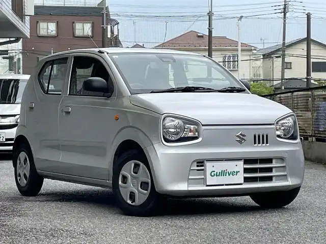スズキ アルト L 千葉県 2019(平31)年 2.3万km シルキーシルバーメタリック 衝突軽減ブレーキ/レーンキープアシスト/純正オーディオ/（CD/AUX/ラジオ）/アイドリングストップ/D席シートヒーター/ハロゲンライト/リアコーナーセンサー/ヘッドライトレベライザー/純正フロアマット/純正ホイールキャップ