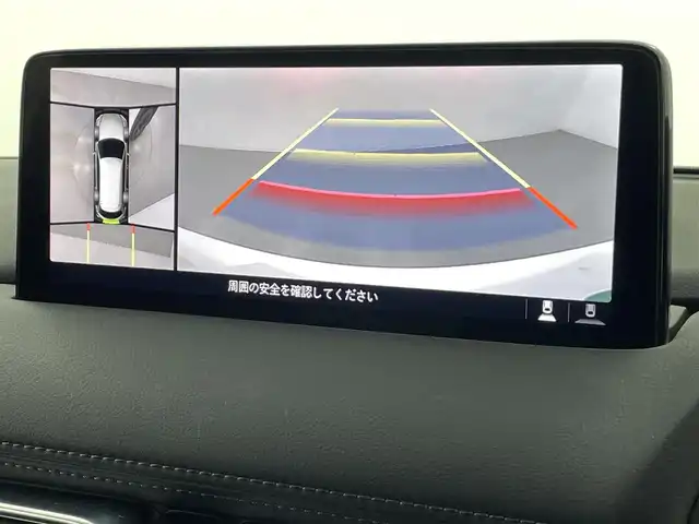 マツダ ＣＸ－８ 25S ブラックトーンED 熊本県 2021(令3)年 3.8万km スノーフレイクホワイトパールマイカ 禁煙車　/純正ナビ（ＣＤ・ＤＶＤ・フルセグ・ＢＴ・ＵＳＢ）/全周囲カメラ　/純正前後ドライブレコーダー　/アルパインフリップダウンモニター　/ＥＴＣ　/前後クリアランスソナー　/レーダークルーズコントロール　/衝突軽減ブレーキ/車線逸脱警報/ブラインドスポットモニター/横滑り防止/パーキングアシスト/アイドリングストップ/パワーバックドア/前席シートヒーター/ステアリングヒーター/前席パワーシート/置くだけ充電/ハーフレザーシート/オートライト/LEDヘッドライト/フォグライト/スマートキー/プッシュスタート