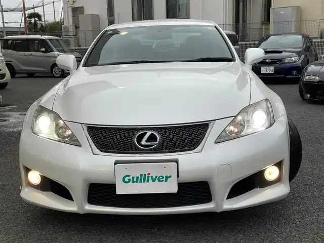 レクサス ＩＳ Ｆ 神奈川県 2008(平20)年 14.2万km ホワイトパールクリスタルシャイン ワンオーナー/黒革シート/純正19インチAW/HIDライト/クルーズコントロール/前席パワーシート/シートヒーター/ビルトインETC/パドルシフト/プッシュスタート/スマートキー×2/H20/21/22/23/24/25/26/27/28/29/30//R1/2/3/5年ディーラー整備記録/保証書・取説あり