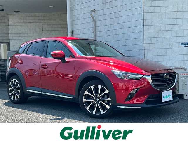 マツダ ＣＸ－３ 20S Lパッケージ 神奈川県 2019(平31)年 3.7万km ソウルレッドクリスタルM ワンオーナー/純正ナビ(CD/DVD/SD/USB/BT/フルセグTV)/全方位カメラ/レーダークルーズコントロール/パドルシフト/衝突被害軽減ブレーキ/レーンキープアシスト/パーキングセンサー/ブラインドスポットモニター/黒レザーシート/D席メモリ付パワーシート/D/N席シートヒーター/ステアリングヒーター/ヘッドアップディスプレイ/ビルトインETC/前後ドライブレコーダー/オートライト/純正フロアマット/ISOFIX/スペアキー×1/保証書/取扱説明書