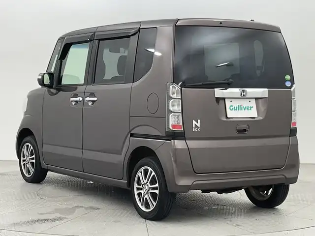 ホンダ Ｎ ＢＯＸ G 新潟県 2013(平25)年 4万km プレミアムブロンズパール 4WD/社外メモリナビ/フルセグ/VXM-145VFi/　CD/DVD/SD/Bluetooth/両側パワースライドドア/スマートキー/プッシュスタート/オートエアコン/キセノンヘッドライト/オートライト/電動格納式ミラー/横滑り防止装置/社外アルミ付きスタッドレス/　（積み込み５mm）