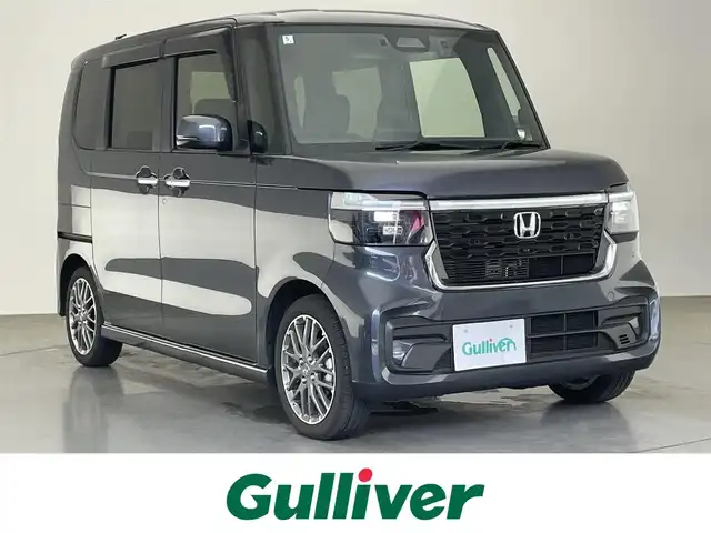 ホンダ Ｎ ＢＯＸ カスタム ターボ 愛知県 2024(令6)年 0.4万km メテオロイドグレーメタリック 純正９型ディスプレイ　カープレイ対応　ハーフレザー　シートヒーター　電動パーキング　両側パワースライドドア　ホンダセンシング　衝突軽減　追従クルコン　ＬＥＤオートライト　純正ドラレコ　フォグ　ホンダコネクトナビ装着用スペシャルパッケージ　禁煙車