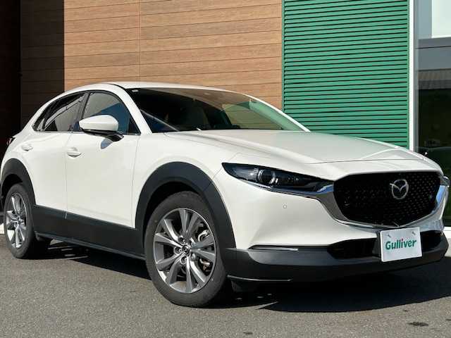 マツダ ＣＸ－３０ XD Lパッケージ 静岡県 2021(令3)年 3.3万km スノーフレイクホワイトパールマイカ ワンオーナー/純正ナビゲーション（フルセグTV/BT/DVD)/全方位カメラ/BOSEプレミアムサウンド/ブラインドスポットモニター/パワーバックドア/ハンドルヒーター/シートヒーター/レーダークルーズコントロール/D席メモリーシート/D席パワーシート/スペアキー１/純正ドライブレコーダー前後/パトルシフト/純正18インチアルミホイール/LEDヘッドライト/ビルトインETC