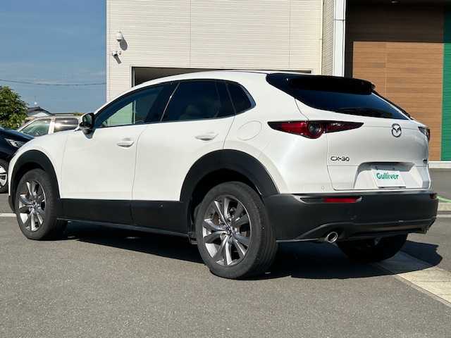マツダ ＣＸ－３０ XD Lパッケージ 静岡県 2021(令3)年 3.3万km スノーフレイクホワイトパールマイカ ワンオーナー/純正ナビゲーション（フルセグTV/BT/DVD)/全方位カメラ/BOSEプレミアムサウンド/ブラインドスポットモニター/パワーバックドア/ハンドルヒーター/シートヒーター/レーダークルーズコントロール/D席メモリーシート/D席パワーシート/スペアキー１/純正ドライブレコーダー前後/パトルシフト/純正18インチアルミホイール/LEDヘッドライト/ビルトインETC