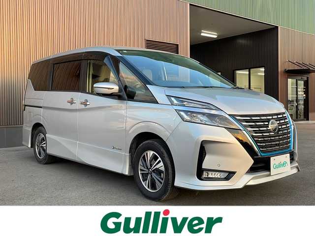 日産 セレナ e－パワー ハイウェイスター V 新潟県 2020(令2)年 4.8万km ブリリアントシルバー 　ワンオーナー/　フルセグテレビ/　バックカメラ/　アイドリングストップ/　ウィンカーミラー/　プロパイロット/　ドアバイザー/　プッシュスタート/　アラウンドビューモニター/　両側パワースライドドア/　ドアバイザー/　ETC/　LEDヘッドライト/　パーキングアシスト/　シートヒーター/　ステアリングヒーター