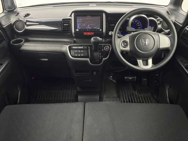 ホンダ Ｎ ＢＯＸ カスタム G Lパッケージ 栃木県 2013(平25)年 12.6万km クリスタルブラックパール 社外ナビ/（BT/フルセグ/CD/DVD/AM/FM）/横滑り防止/両側パワースライドドア/バックカメラ/アイドリングストップ/ETC/電動格納ミラー/純正アルミホイール/純正フロアマット/ステアリングスイッチ/プッシュスタート/スマートキー/スペアキー/保証書/取扱説明書