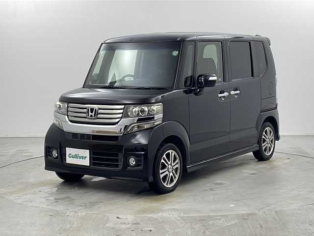ホンダ Ｎ ＢＯＸ カスタム G Lパッケージ 栃木県 2013(平25)年 12.6万km クリスタルブラックパール 社外ナビ/（BT/フルセグ/CD/DVD/AM/FM）/横滑り防止/両側パワースライドドア/バックカメラ/アイドリングストップ/ETC/電動格納ミラー/純正アルミホイール/純正フロアマット/ステアリングスイッチ/プッシュスタート/スマートキー/スペアキー/保証書/取扱説明書