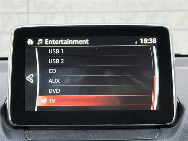 マツダ デミオ 13S 茨城県 2015(平27)年 5.3万km ブルーリフレックスマイカ 純正メモリナビ/(地デジTV・CD・DVD・BT・ラジオ再生)/衝突軽減ブレーキ/バックカメラ/ETC/オートライト/LEDヘッドライト/純正15inアルミホイール/スマートキー/スペアキー/取扱説明書/保証書
