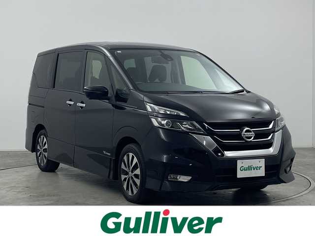 日産 セレナ ハイウェイスター 群馬県 2017(平29)年 9.5万km ダイヤモンドブラック 純正１１型後席モニター　純正９型ナビ　フルセグＴＶ　全周囲カメラ　デジタルインナーミラー　アダプティブクルーズコントロール　衝突被害軽減システム　両側電動スライドドア　電動パーキング　ＥＴＣ　禁煙車