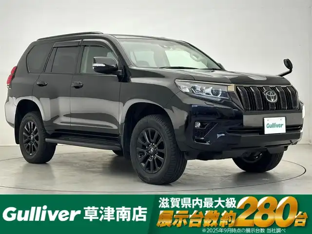 トヨタ ランドクルーザー プラド TX Lパッケージ ブラックED 滋賀県 2020(令2)年 3.1万km ブラック サンルーフ/純正ナビ/【Bluetooth/CD/DVD/HDMI/フルセグTV】/バックカメラ/ETC/ドラレコ/黒革シート/シートヒーター/シートベンチレーション/パワーシート/ブラックルーフレール/ブラック塗装アルミホイール/トヨタセーフティセンス/・プリクラッシュセーフティ/・レーンディパーチャーアラート/・オートマチックハイビーム/・レーダークルーズコントロール/・ロードサインアシスト/クリアランスソナー/LEDライト