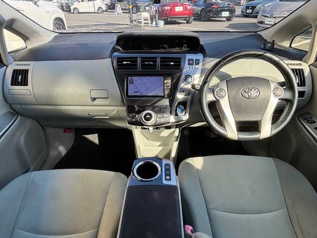 トヨタ プリウス α S 宮城県 2012(平24)年 13.4万km ホワイトパールクリスタルシャイン 登録時走行距離133334km/純正SDナビ/フルセグTV/CD/DVD/Bluetooth/バックカメラ/横滑り防止装置/純正フロアマット/ETC/プッシュスタート/スマートキー