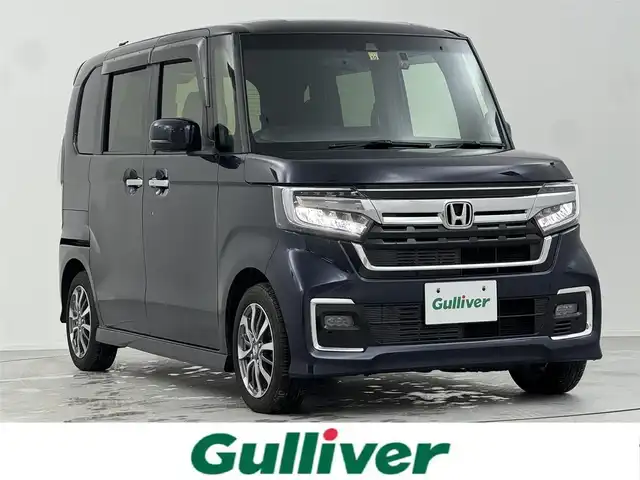 ホンダ Ｎ ＢＯＸ カスタム L 熊本県 2022(令4)年 2.8万km ミッドナイトブルービームM 純正８型ナビ（フルセグＴＶ）　/バックカメラ　/ＥＴＣ　/前後ドラレコ　/ホンダセンシング　/アダプティブクルコン　/コーナーセンサー　/衝突軽減ブレーキ　/レーンキープ　/シートヒーター　/片側電動スライドドア　/ＬＥＤヘッドライト