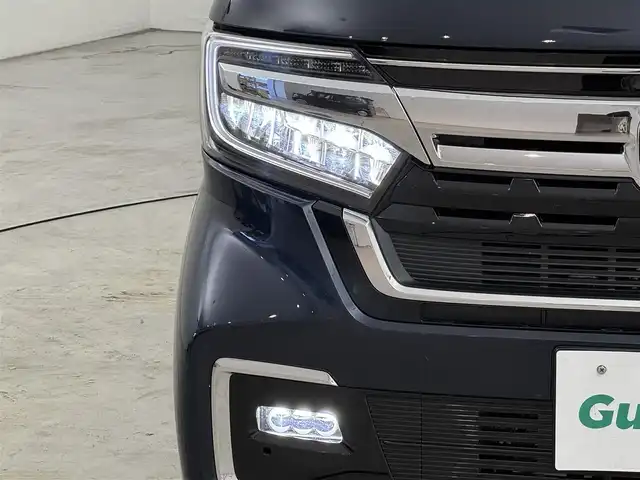 ホンダ Ｎ ＢＯＸ カスタム L 福岡県 2022(令4)年 2.8万km ミッドナイトブルービームM 純正８型ナビ（フルセグＴＶ）　/バックカメラ　/ＥＴＣ　/前後ドラレコ　/ホンダセンシング　/アダプティブクルコン　/コーナーセンサー　/衝突軽減ブレーキ　/レーンキープ　/シートヒーター　/片側電動スライドドア　/ＬＥＤヘッドライト