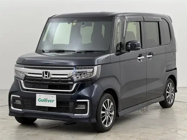 ホンダ Ｎ ＢＯＸ カスタム L 福岡県 2022(令4)年 2.8万km ミッドナイトブルービームM 純正８型ナビ（フルセグＴＶ）　/バックカメラ　/ＥＴＣ　/前後ドラレコ　/ホンダセンシング　/アダプティブクルコン　/コーナーセンサー　/衝突軽減ブレーキ　/レーンキープ　/シートヒーター　/片側電動スライドドア　/ＬＥＤヘッドライト