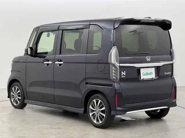 ホンダ Ｎ ＢＯＸ カスタム L 福岡県 2022(令4)年 2.8万km ミッドナイトブルービームM 純正８型ナビ（フルセグＴＶ）　/バックカメラ　/ＥＴＣ　/前後ドラレコ　/ホンダセンシング　/アダプティブクルコン　/コーナーセンサー　/衝突軽減ブレーキ　/レーンキープ　/シートヒーター　/片側電動スライドドア　/ＬＥＤヘッドライト