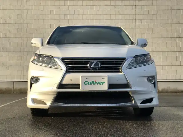 レクサス ＲＸ 450h バージョンL 富山県 2013(平25)年 7.2万km ホワイトパールクリスタルシャイン 4WD/サンルーフ/純正ナビ/フルセグTV/バックカメラ/コーナーセンサー/レーダークルーズコントロール/レザーシート/パワーシート/シートヒーター／エアシート/電動リアゲート/ステアリングスイッチ/革巻きステアリング/プッシュスタート/スマートキー/ETC