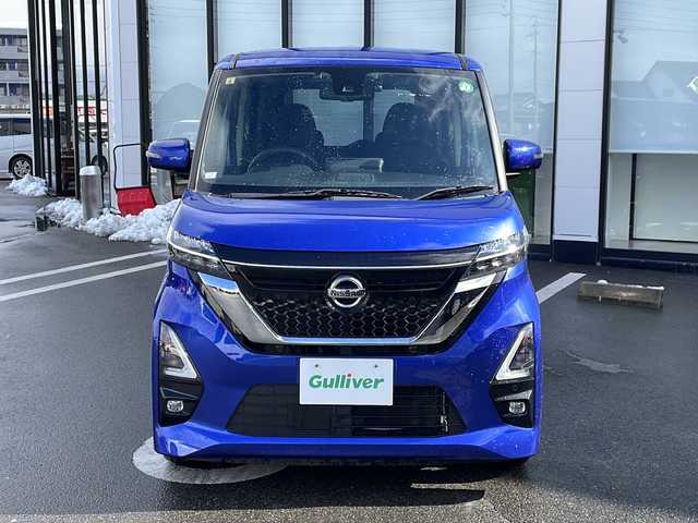 日産 ルークス ハイウェイスター X 岐阜県 2020(令2)年 1.8万km アトランティックブルー 純正ナビ　/フルセグTV　/片側パワスラ/USB入力端子　/ETC　/ドライブレコーダー　/プッシュスタート　/スマートキー　/LEDヘッドライト　/フォグライト　/ドアバイザー　/純正フロアマット