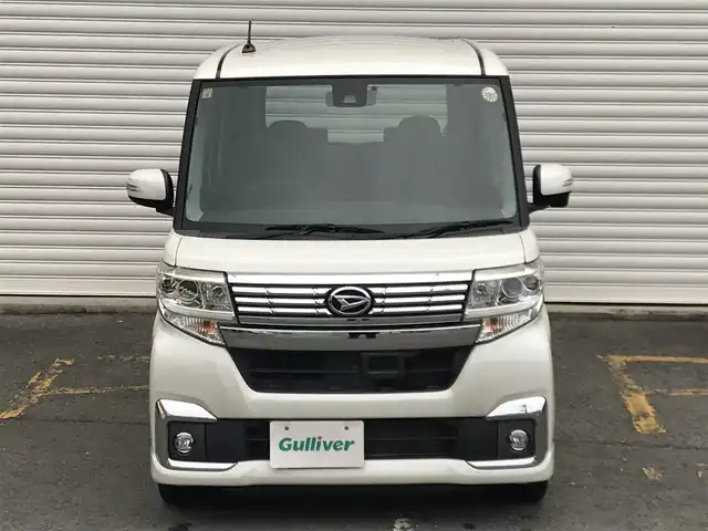 ダイハツ タント カスタム X SAⅡ 和歌山県 2016(平28)年 8.8万km パールホワイトⅢ 純正メモリーナビ（NSZN-W67D）タッチパネル不良/　TV/BT/CD/DVD/FM/AM/Smart AssistII /・衝突警報機能（対車両・対歩行者）/・衝突回避支援ブレーキ機能/・誤発進抑制機能/・後方誤発進抑制抑制機能/・先行車発進お知らせ機能/・車線逸脱警報機能/バックカメラ/左リアパワースライドドア/バックセンサー/オートライト/社外ETC/純正LEDヘッドライト/純正14AW/純正フロアマット/ウィンカーミラー/スマートキー/プッシュスタート/スペアキーX1/取扱説明書/保証書